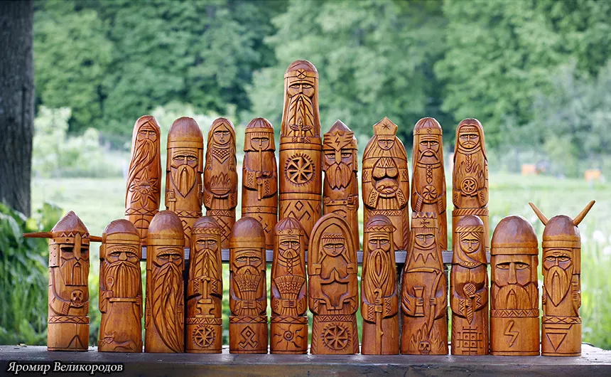 Кумиры славянских богов: Перун, Велес, Лада, Род и другие — ручная работа мастера Яромира Великородова