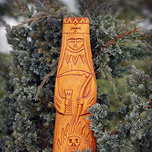 Кумир Богини Марены 20 см - купить деревянный кумир богини зимы и трансформации