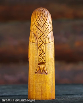 Малый кумир Богини Рожаны 20 см, профильный вид, деревянное изваяние славянской покровительницы семьи и детей