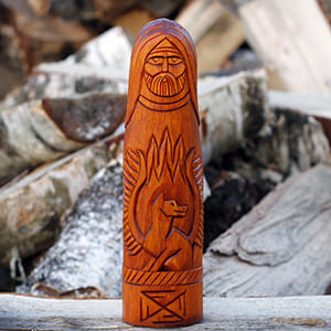 Кумир Семаргла 20 см - купить деревянный кумир бога огня и защиты