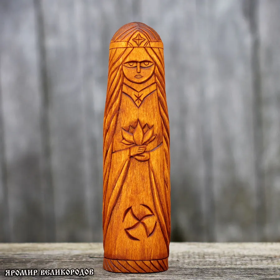 Кумир богини Тары (Тарусы) 20 см — богиня защиты и духовного пути, ручная работа мастера Яромира Великородова